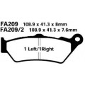 EBC Brakes Double-H Sintered Superbike Brake Pads Front - FA209/2HH EBC Brakes Double-H Sintered Superbike Brake Pads Front - FA209/2HH